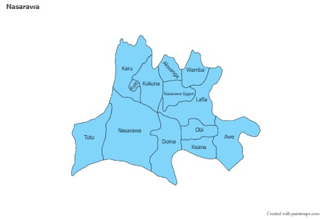 Sample Maps for Nasarawa (blue)