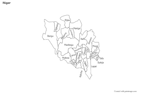 Sample Maps for Niger (black-white)