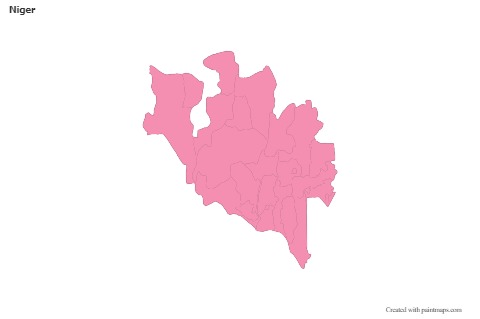 Sample Maps for Niger (pink,outline)