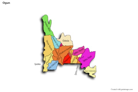 Sample Maps for Ogun (colored,shadowy)