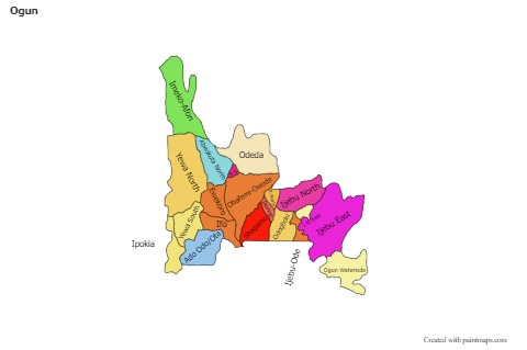 Sample Maps for Ogun (colored)