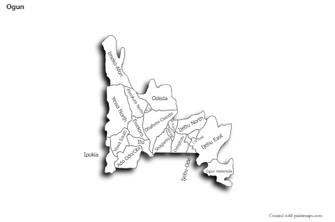Sample Maps for Ogun (black-white,shadowy)