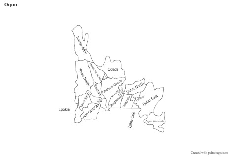 Sample Maps for Ogun (black-white)