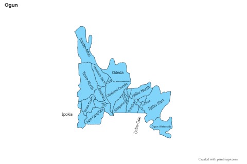 Sample Maps for Ogun (blue)