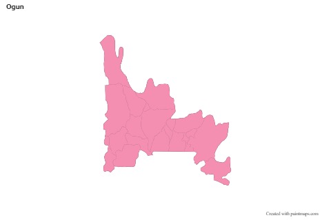 Sample Maps for Ogun (pink,outline)