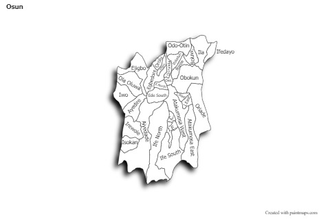 Sample Maps for Osun (black-white,shadowy)