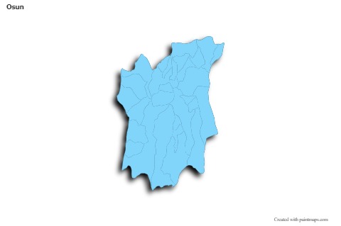 Sample Maps for Osun (blue,outline,shadowy)