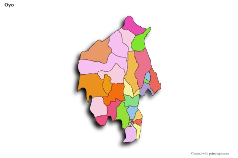 Sample Maps for Oyo (colored,shadowy)