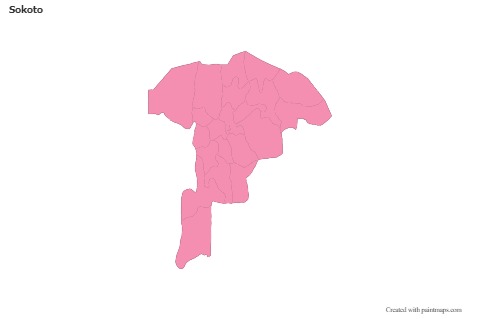 Sokoto için Örnek Haritalar (pembe,anahat)