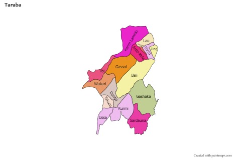 Sample Maps for Taraba (colored)