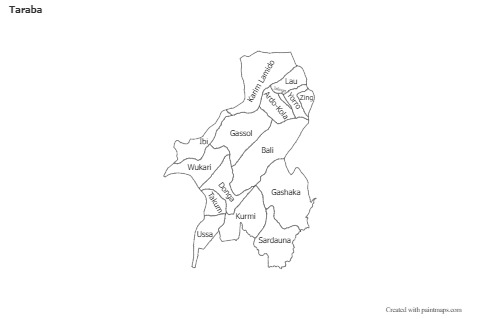 Sample Maps for Taraba (black-white)