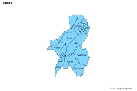Sample Maps for Taraba (blue)