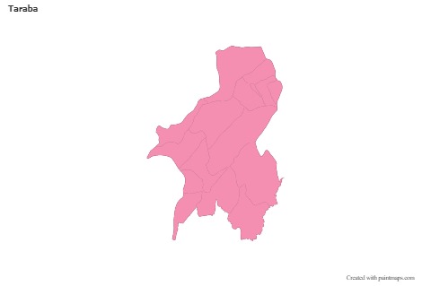 Sample Maps for Taraba (pink,outline)