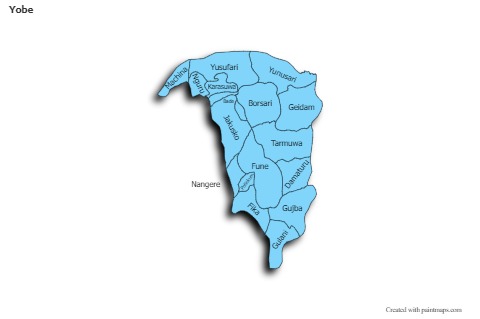 Contoh Peta untuk Yobe (biru,bayangan)