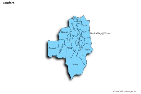 Zamfara için Örnek Haritalar (mavi,gölgeli)