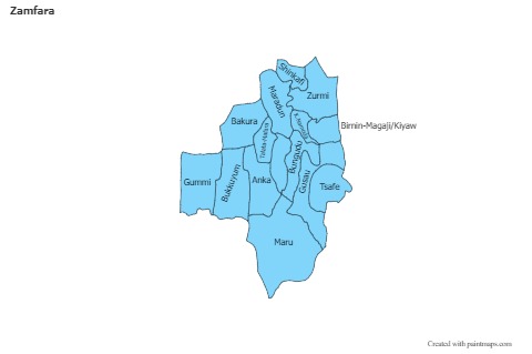 Zamfara için Örnek Haritalar (mavi)
