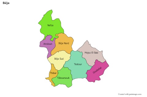 Sample Maps for Béja (colored)