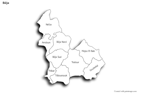 Sample Maps for Béja (black-white,shadowy)