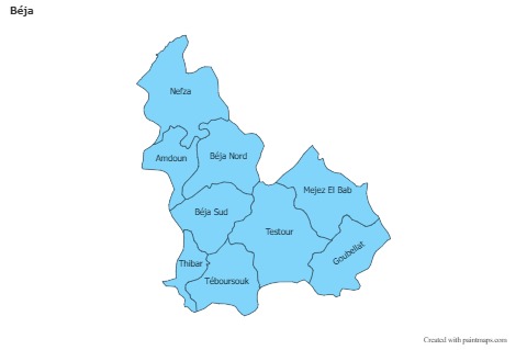 Sample Maps for Béja (blue)