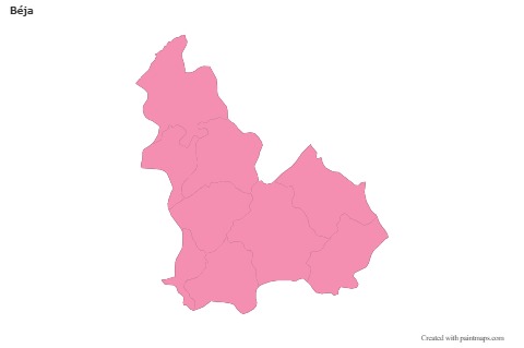 Sample Maps for Béja (pink,outline)