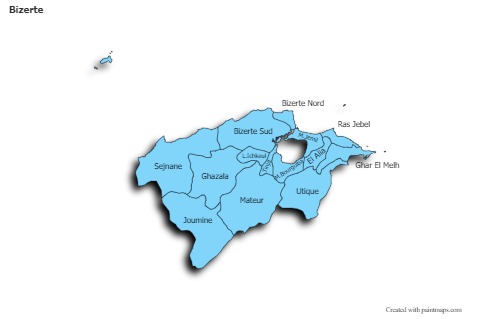 Contoh Peta untuk Bizerte (biru,bayangan)