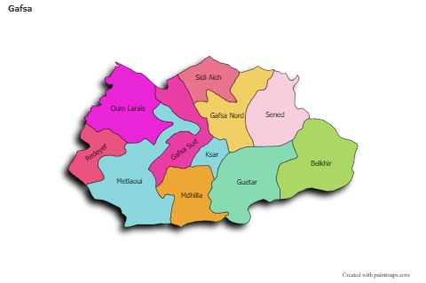 Sample Maps for Gafsa (colored,shadowy)
