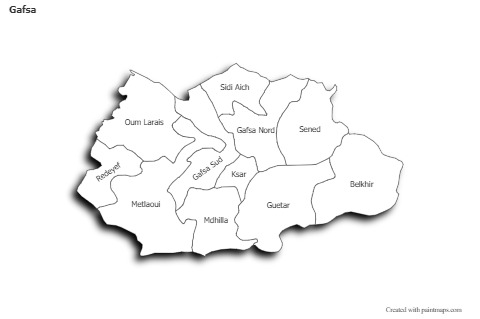Sample Maps for Gafsa (black-white,shadowy)