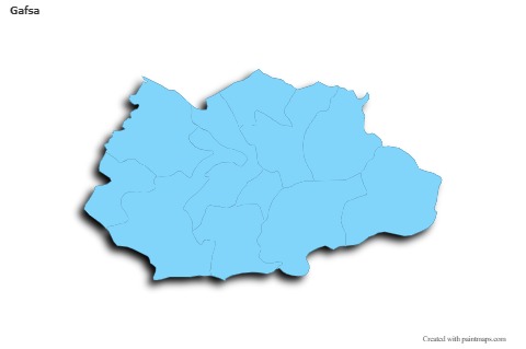 Sample Maps for Gafsa (blue,outline,shadowy)