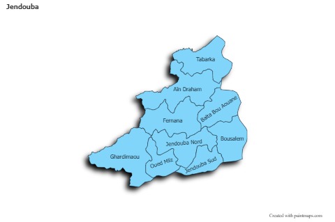 Sample Maps for Jendouba (blue,shadowy)