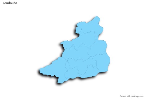Sample Maps for Jendouba (blue,outline,shadowy)