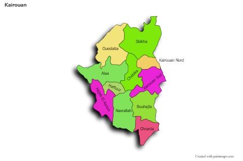 Sample Maps for Kairouan (colored,shadowy)