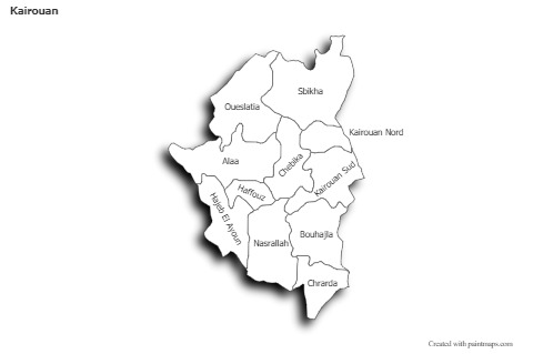 Sample Maps for Kairouan (black-white,shadowy)