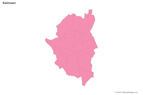 Sample Maps for Kairouan (pink,outline)