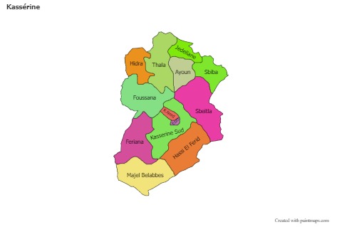 Mapas de muestra para Kassérine (coloreado)