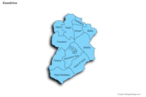 Mapas de muestra para Kassérine (azul,sombrío)