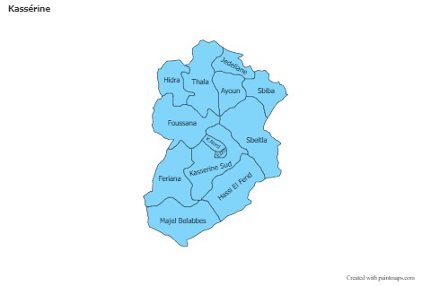 Mapas de muestra para Kassérine (azul)