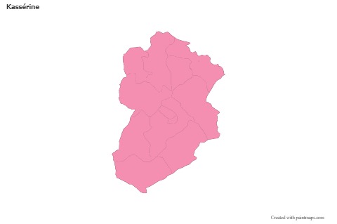 Mapas de muestra para Kassérine (rosa,contorno)