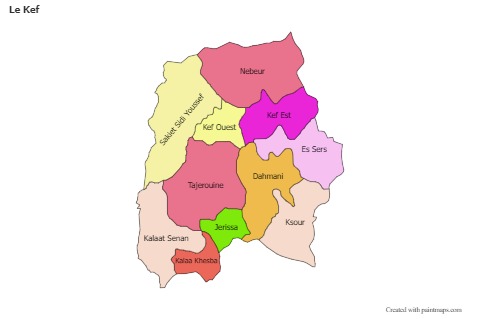Sample Maps for Le Kef (colored)