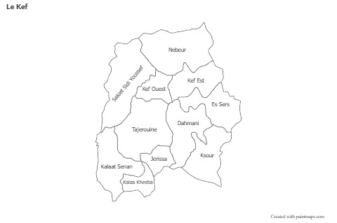 Sample Maps for Le Kef (black-white)