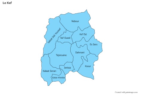 Sample Maps for Le Kef (blue)