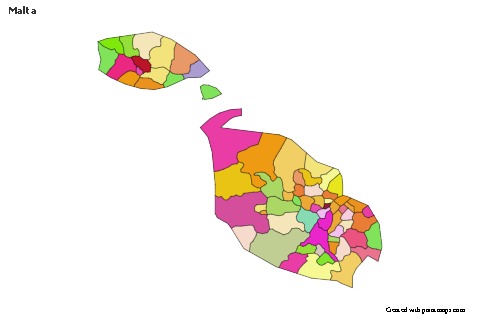 Sample Maps for Malta (colored)