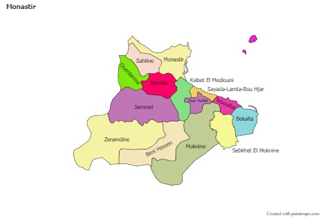 Sample Maps for Monastir (colored)