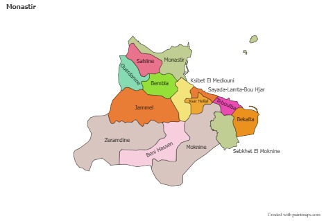Sample Maps for Monastir (black-white,shadowy)