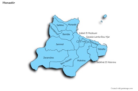 Sample Maps for Monastir (blue,shadowy)