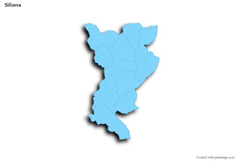 Contoh Peta untuk Siliana (biru,garis luar,bayangan)