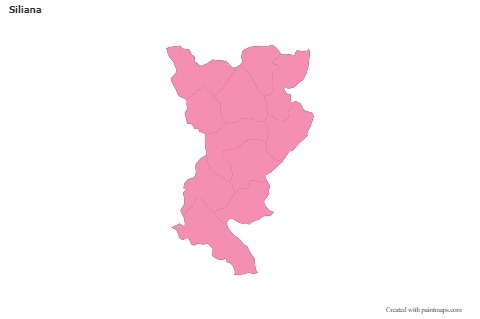 Contoh Peta untuk Siliana (merah jambu,garis besar)