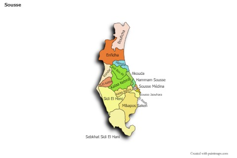 Sample Maps for Sousse (colored,shadowy)