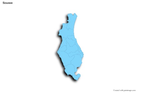 Sample Maps for Sousse (blue,outline,shadowy)