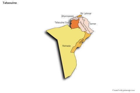 Sample Maps for Tataouine (colored,shadowy)