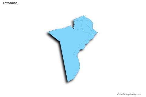 Sample Maps for Tataouine (blue,outline,shadowy)